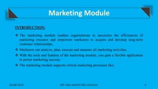 Software On Module Marketing Example Marketing module in ERP | PPTX
