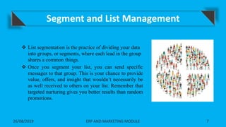 Marketing module in ERP | PPTX
