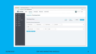 Software On Module Marketing Example Marketing module in ERP | PPTX