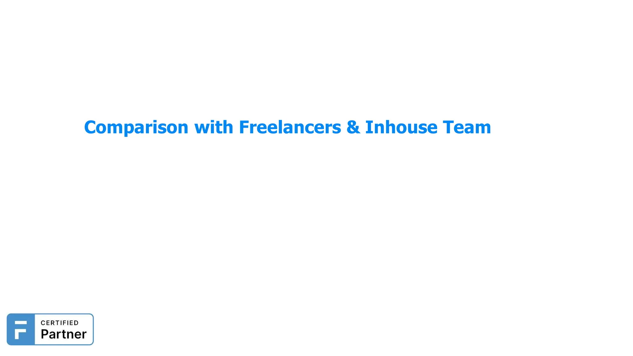 Comparison with Freelancers & Inhouse Team
 