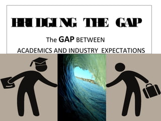 BRIDGING THE GAP
The GAP BETWEEN
ACADEMICS AND INDUSTRY EXPECTATIONS
 
