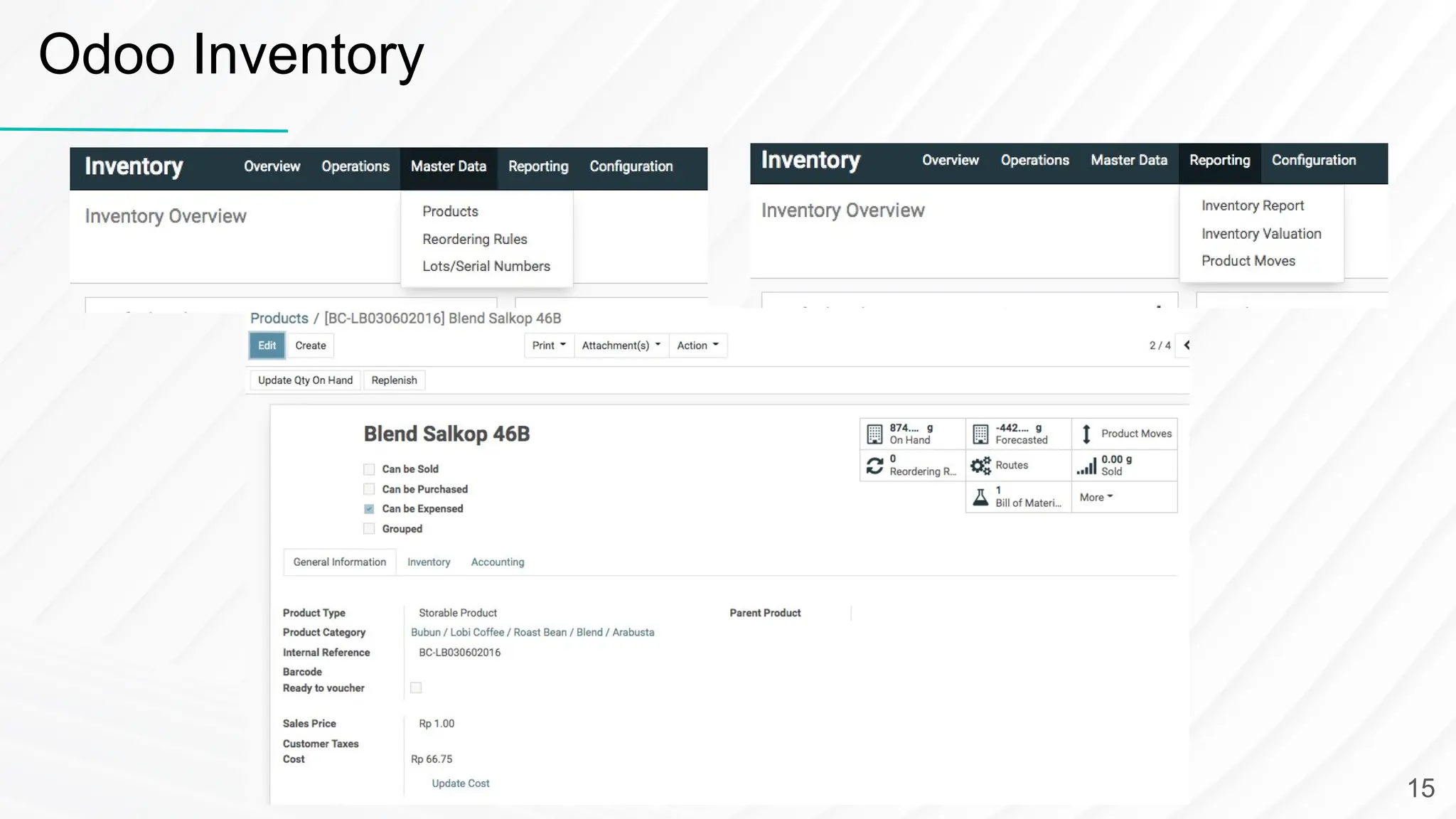 Odoo Inventory 15 