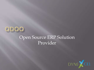 Open Source ERP Solution
Provider
 