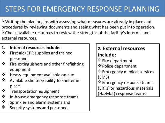 Emergency Response Plan For Fire Flow Chart