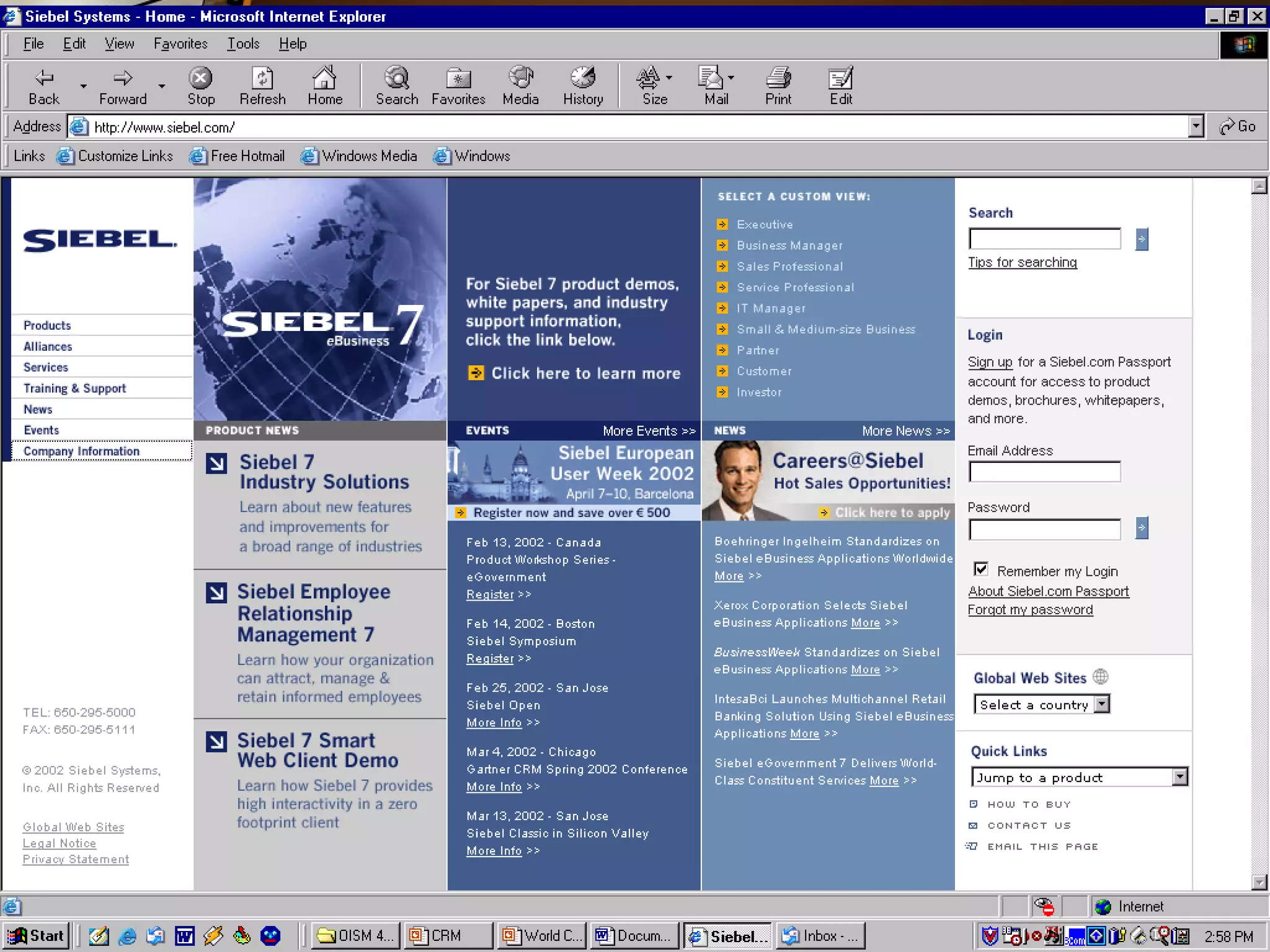 Siebel Systems Inc.
 