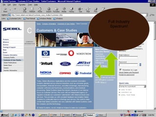 Full Industry
                    Spectrum!

Siebel Customers
 
