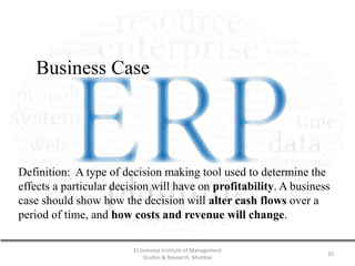 Erp Ppt Business Case Pptx
