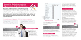 Workcube’de özelleştirme yapılabilen 4 farklı aracı şu şekilde sıralayabiliriz:
Workcube’ün, standart fonksiyonların dışında kullanıcılara sunduğu
esnek özelleştirme araçları ile ihtiyaçlarınız doğrultusunda uyumlu
sayfa ve fonksiyonlar yaratabilirsiniz.Workcube özelleştirmeleri bazen müşteri ihtiyaçları
tarafında Workcube’ün Açık Kaynak Kodu özelliğiyle kendi bünyelerinde bazen de
müşteriden gelen talepler doğrultusunda Workcube bünyesinde Özel Geliştirim ekibi
tarafından yapılmaktadır. Müşteriden gelen isteklerin analiziyle başlayan özelleştirme
süreci, özel geliştirim ekibi tarafından özelleştirmenin işlev ve kapmasına göre uygun
araçlarla gerçekleştirilir.
Workcube‘de sayfaların görsel ve işlevsel
tasarımı XML parametreleri ile müşteri bazında
özelleştirilir. Müşterinin gereksinimine göre XML
parametresi eklenen sayfalarda istenmeyen
alanlar kaldırılabilir, zorunlu alan eklemleri
yapılabilir veya sayfanın işlevselliği ile ilgili
müşteriye özel kontrol ve parametreler girilir.
Örnekte görüldüğü gibi XML parametreleriyle
sayfada hem işlevsel özellikler hem de sayfada
istenen-istenmeyen alanlar
ayarlanabiliyor.
Workcube iş akış yönetimi özelliğinde yer alan onay ve
uyarı mekanizmasıyla birlikte istenen sürece eklenen
display ve action filelar ile sayfada istenen özelleştirmeler
yapılabilir.
Display file ne işe yarar?
İstenilen özelleştirmelerin yanında ayrıca eklenecek
kontroller ile süreç aşamaları arasında müşteri ihtiyacına
göre kontroller eklenebilir.
Sistem yöneticileri XML parametrelerine
her sayfanın sağ üst köşesinde yer
alan ikonundan erişerek
sayfa ile ilgili parametreleri set
edebilir. Her şirket için ayrı
ayrı tutulan parametrelerle
Workcube, farklı ihtiyaçlara
sahip şirketlere özel parametre
geliştirme imkanı sunar.
Workcube’ün Özelleştirme Araçlarıyla
Uygulamalarınızı Zenginleştirebilirsiniz...
XML Parametreleri
Süreç ve İşlem Kategorisi Uygulamaları
Müşteriye Özel Sayfalar (add_options)
Özel Raporlar
Peki bunu nasıl yapabiliriz?XML parametreleri ile sayfalarda görsel
ve işlevsel tasarımlar geliştirebilirsiniz.
Süreç ve işlem kategorisi uygulamalarıyla
özel süreçler tasarlayabilirsiniz.
XML Setup sayfasına bir örnek;
Display file sayesinde bunlar hem genel süreç için
hem de sadece istenen aşamalarda çalıştırılabilir.
Süreç detayından girilerek yapılan Main display
file uygulaması sürecin bütün aşamalarında çalışır.
İstendiğinde belirtilen aşamalarda çalışmaması da
sağlanabilir.
Action file ne işe yarar?
Action file ile yine istenirse tüm süreçte veya
istenen aşamalarda çalışacak şekilde özel dosyalar
hazırlanabilir. Bir action file ile mail gönderimi veya
uyarı gönderimi yapılabileceği gibi, belge üzerinde bir
alanı güncelleyen veya muhasebe fişinde müşteriye
özel düzenleme yapabilen uygulamalar da yazılabilir.
Yukarıda bahsedilen display ve action file
uygulamaları hem iş akış yönetimi içinde süreç
ve aşamalarda hem de işlem kategorilerinde
uygulanabilir.
Hem süreçlerde hem işlem kategorilerinde
yapılacak özelleştirmelerin en önemli noktası
dokümantasyondur. Buradaki iş akışı ve süreçler
karmaşıklaştığında mutlaka dokümante edilmelidir.
Süreçte yaşanacak herhangi bir sorunda dönüp
bakılacak bir el kitapçığının olması tasarlayıcı
açısından büyük öneme sahiptir.
XML parametreleri ve özel display - action file
ile yapılamayan özelleştirmeler ortaya çıktığında,
sadece o müşteriye özel yapılan özel sayfalarla
istenilen özelleştirmeler gerçekleştirebilir. Burada
kritik nokta, özelleştirme yapılan sayfanın o
müşteriye özel olması ve standart üründe o sayfada
yapılan düzenlemelerin upgrade işleminde müşteri
sistemine gitmeyecek olmasıdır. O yüzden özel sayfa
yapılırken iyi düşünülmeli, özellikle kritik sayfalar
ve kanuni değişikliklerin gerektiği dönemlerde
değişebilecek sayfalarda özelleştirmeye gitmemek
gerekmektedir.
Özel Sayfalar
(add_options) oluşturabilirsiniz.
 