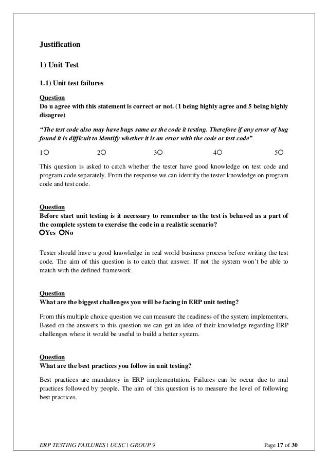 erp questionnaire samples System planning user needs assessment software justification.