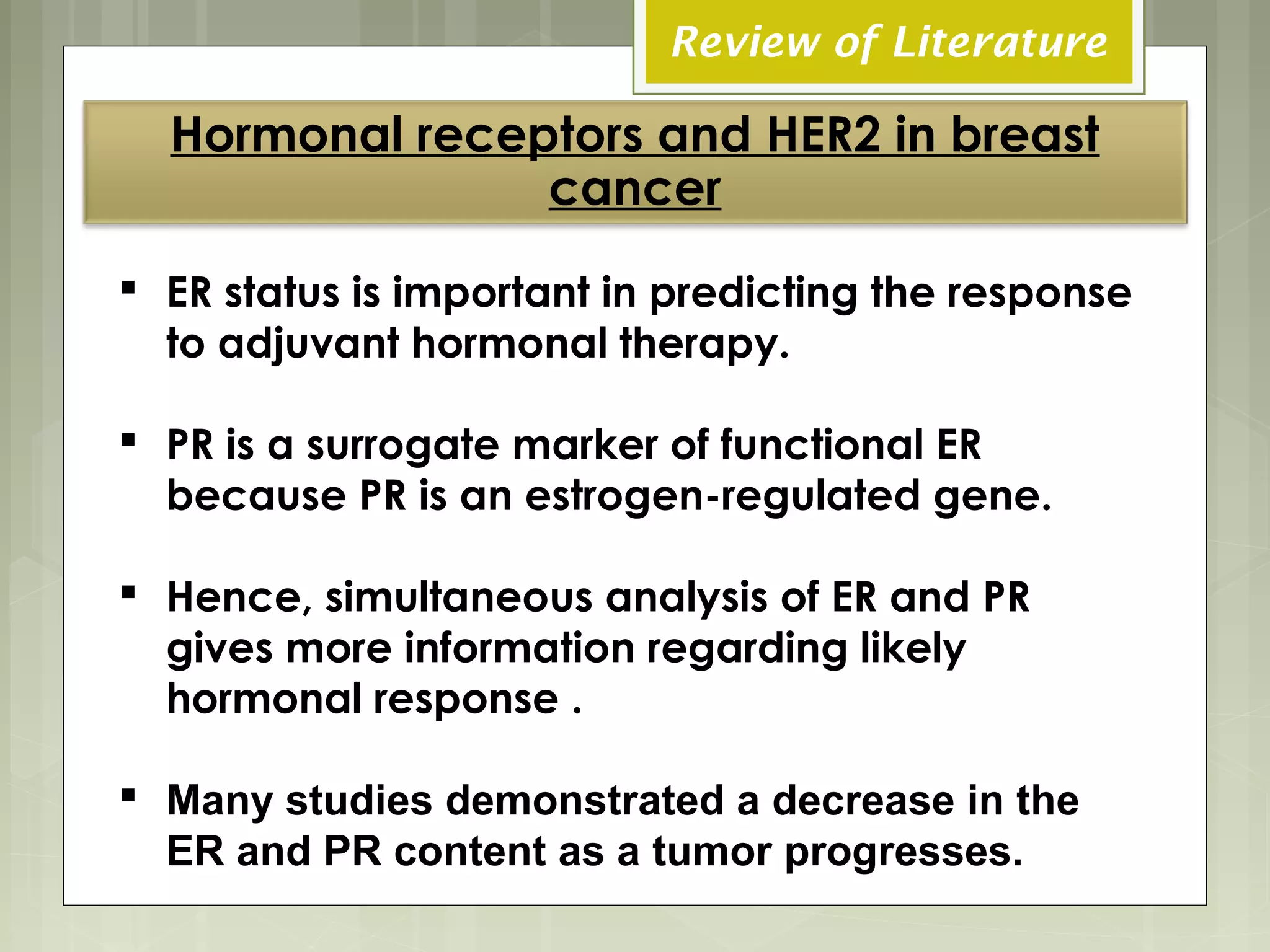 ER, PR and HER2 discordance between 1ry and recurrent breast cancer | PPT