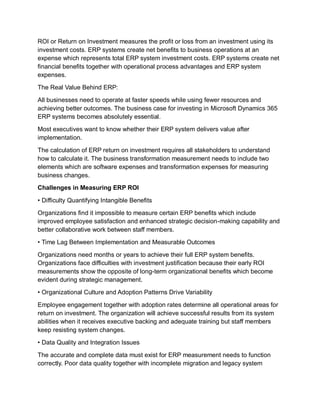 Maximizing CFO’s ERP ROI with Microsoft Dynamics 365: Strategies and ...