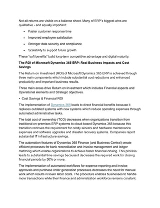 Maximizing CFO’s ERP ROI with Microsoft Dynamics 365: Strategies and ...