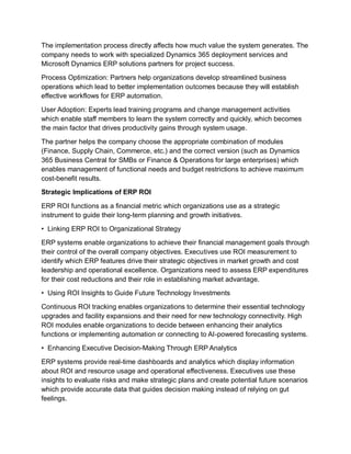 Maximizing CFO’s ERP ROI with Microsoft Dynamics 365: Strategies and ...