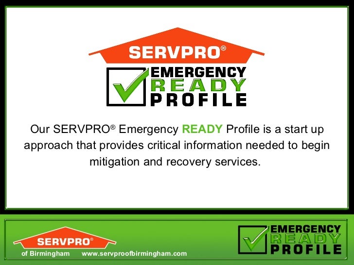 SERVPRO Emergency Ready Proficle