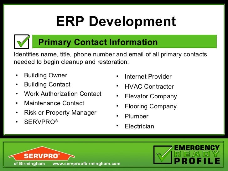 SERVPRO Emergency Ready Proficle