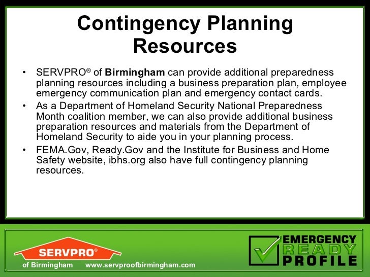SERVPRO Emergency Ready Proficle