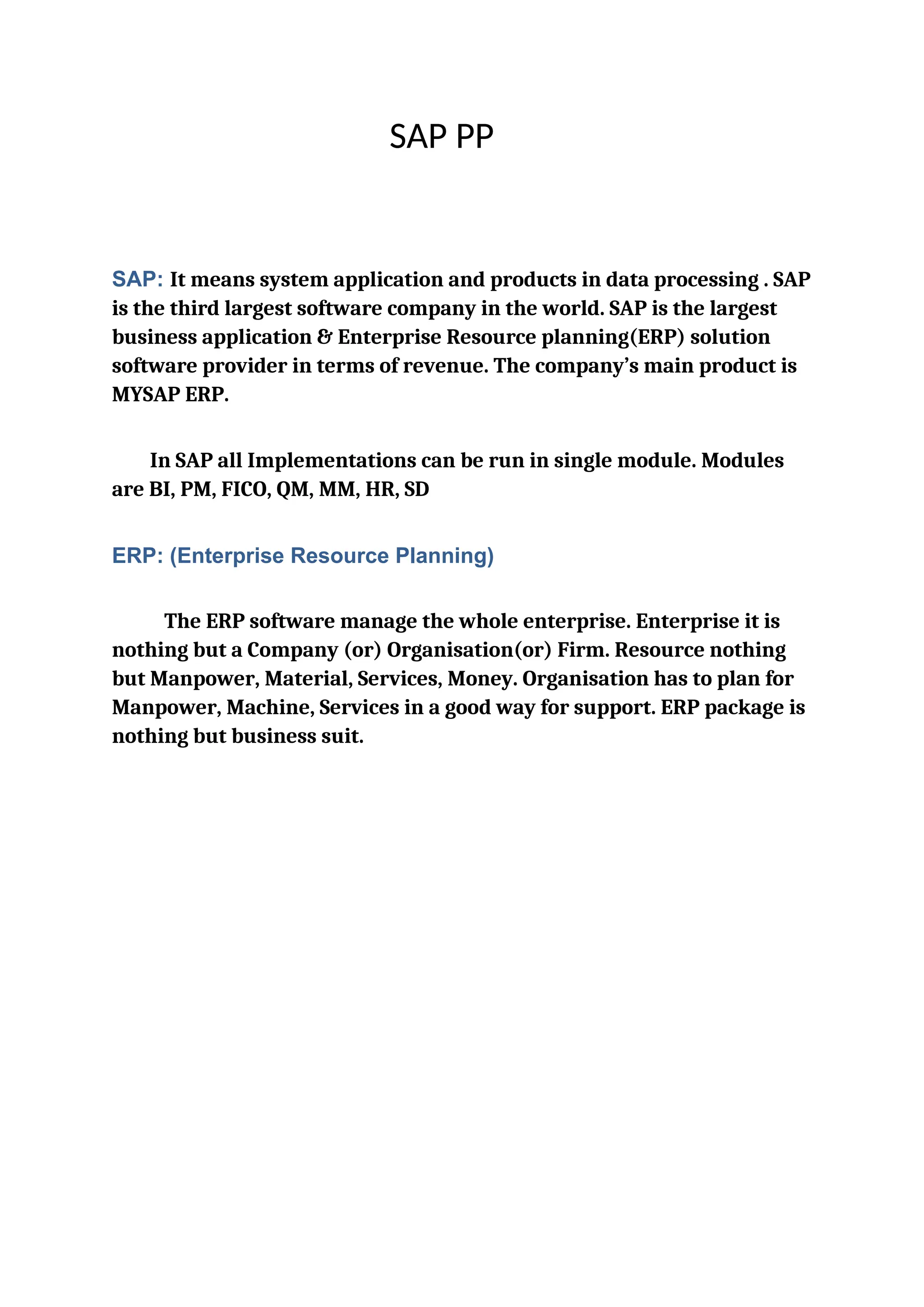 SAP ENTERPRISEERP & SAP Introduction.docx