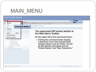 Sap R/2 Menu SAP Introduction | PPTX