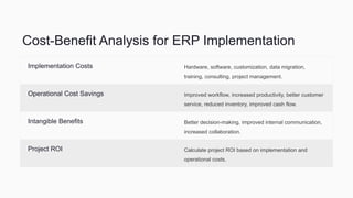 ERP Selection and Planning