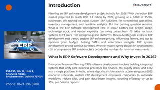 Comprehensive Guide to ERP Software Development Cost in India 2026 | PDF