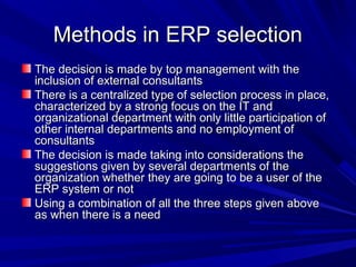 Erp software selection | PPT