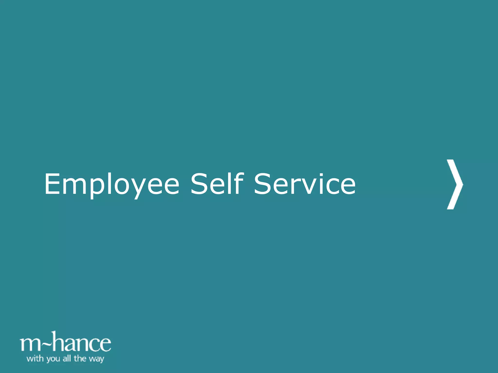 Employee Self Service
 