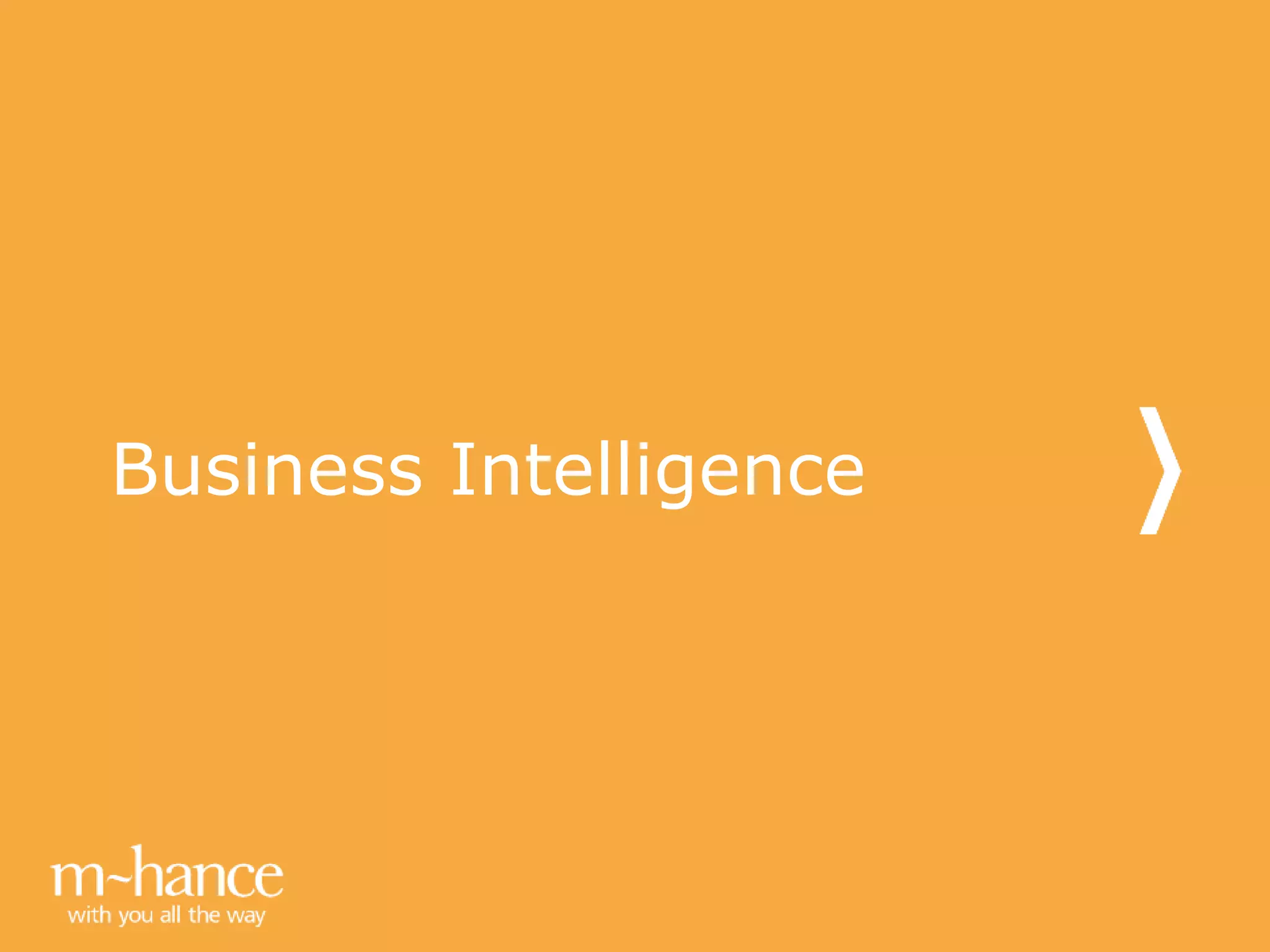 Business Intelligence
 