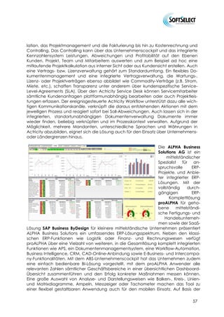 Dies ist eine Vorschau. Nicht alle Seiten werden angezeigt. Weitere Informationen: SoftTrend Studie 260 - ERP Software 2011
 