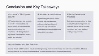 ERP System Security Data Privacy and Governance | PDF