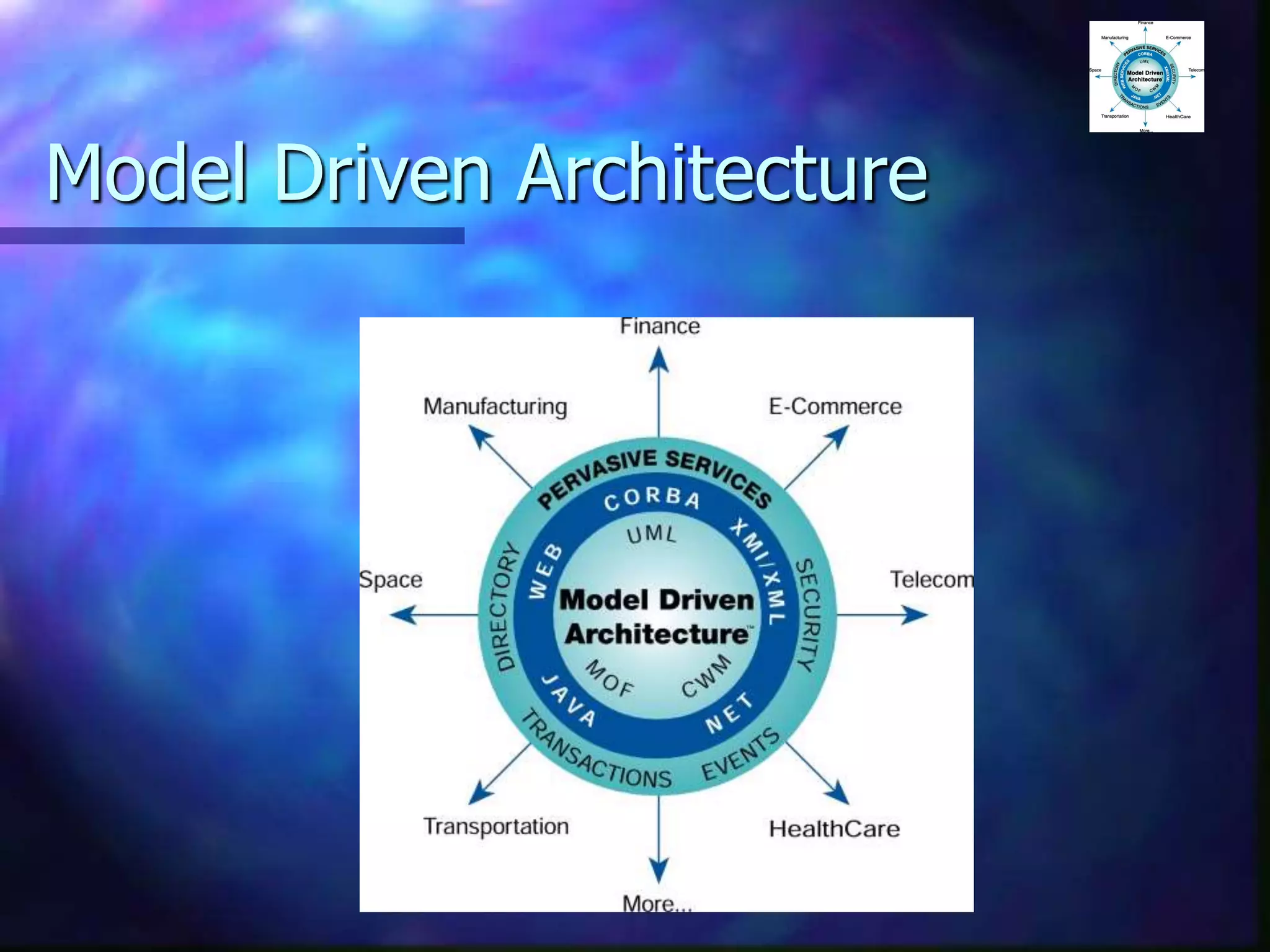Model Driven Architecture
 