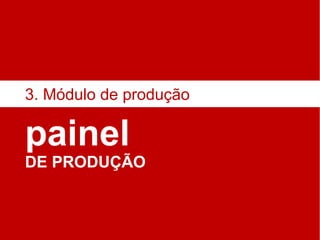 painel  DE PRODUÇÃO 3. Módulo de produção 