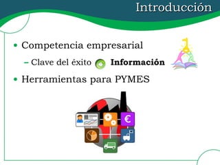 Introducción Competencia empresarial Clave del éxito  Información Herramientas para PYMES 