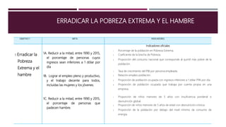 Erradicar la pobreza extrema y el hambre | PPTX