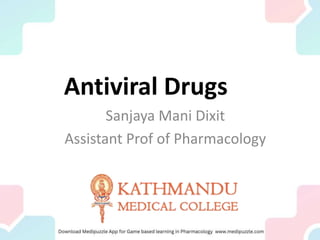Antiviral Drugs
Sanjaya Mani Dixit
Assistant Prof of Pharmacology
 
