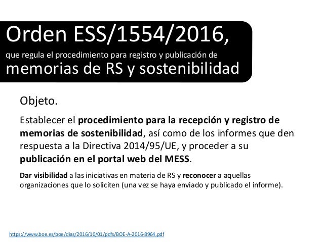Orden ESS 1554 2016 Erre Ese