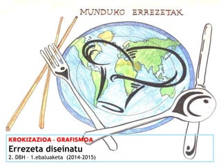 KROKIZAZIOA - GRAFISMOA 
Errezeta diseinatu 
2. DBH – 1.ebaluaketa (2014-2015) 
 