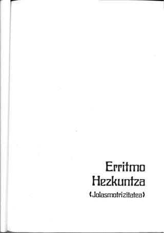 Erritmo hezkuntza (jolasmotrizitatea)