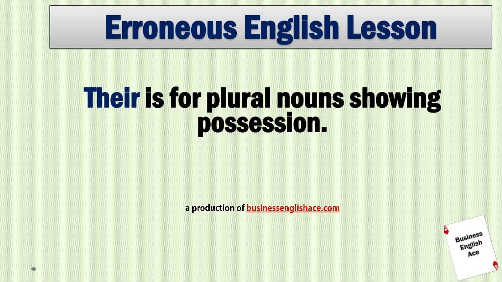 Erroneous English Everybody Pronouns