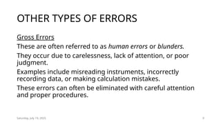 errors in instrumentation and measurement | PPTX