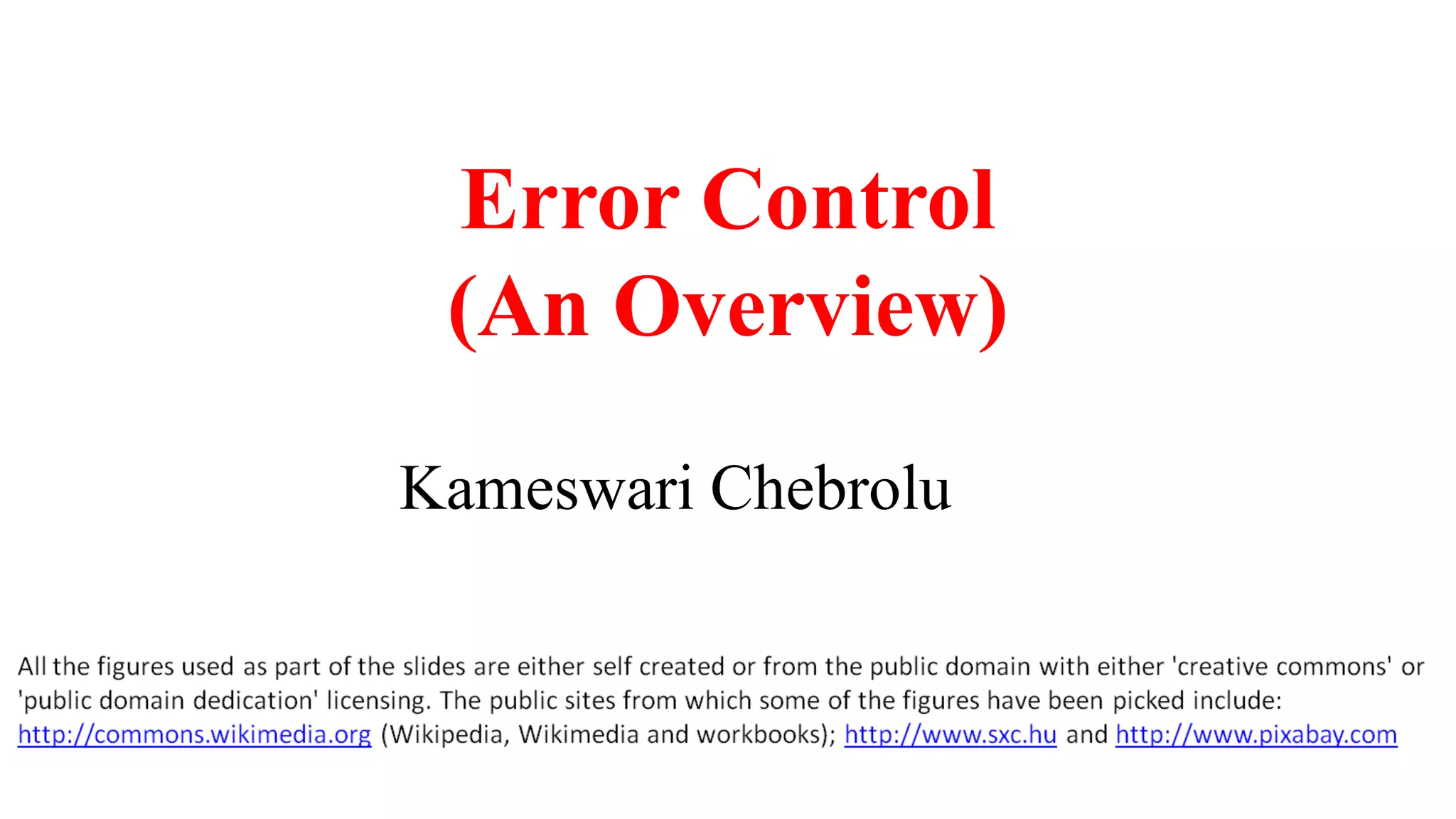 Error control | PPT
