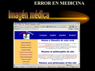 ERROR EN MEDICINA   Imagén médica 