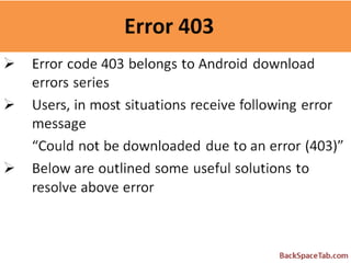 How to fix Error 403
