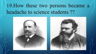 19.How these two persons became a
headache to science students ??
 