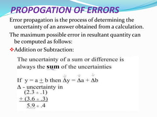 Physical measurement and error analysis | PPT