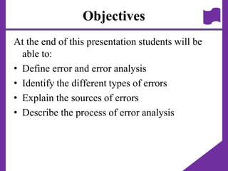 Error Analysis with Examples and Details | PPTX