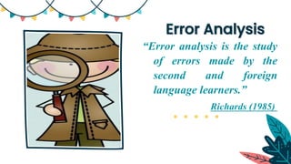 Error Analysis in English Language - SLA & Linguistics | PDF