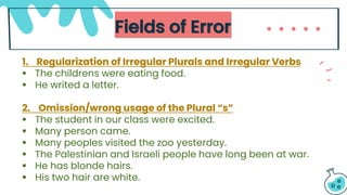Error Analysis in English Language - SLA & Linguistics | PDF