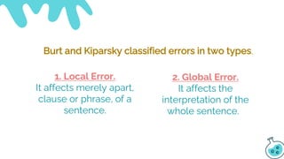 Error Analysis in English Language - SLA & Linguistics | PDF