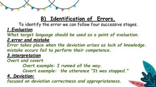 Error Analysis in English Language - SLA & Linguistics | PDF