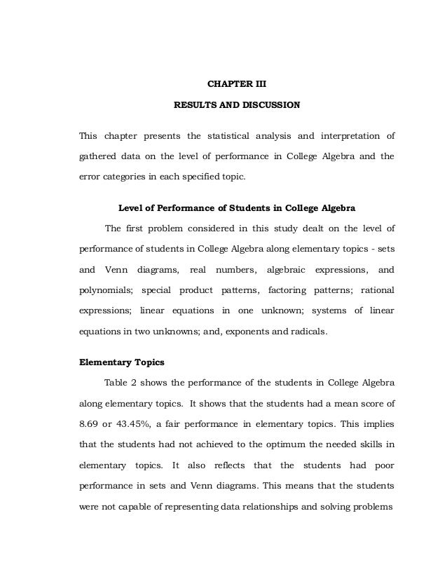 error analysis in college algebra in the higher education institution venn diagram in college algebra